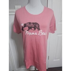 Womens Momma Bear T Shirt Rose Pink Size Large NWT